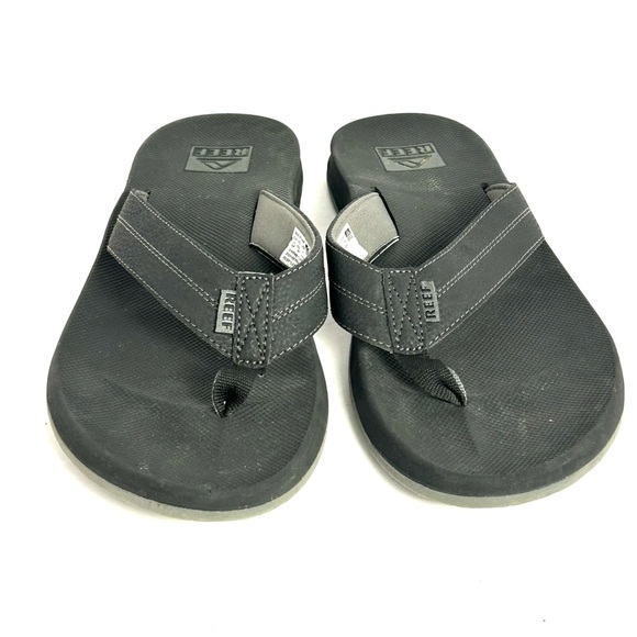 Reef Element TQT Flip Flops Sandal Black Bottle Opener Mens Size 14 Beach Casual - Picture 2 of 12